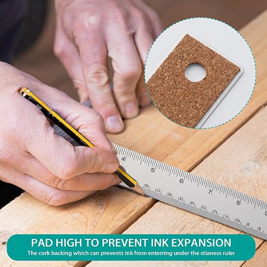 Metal Ruler 6+12+18 Inch Stainless Steel Ruler - Image 2