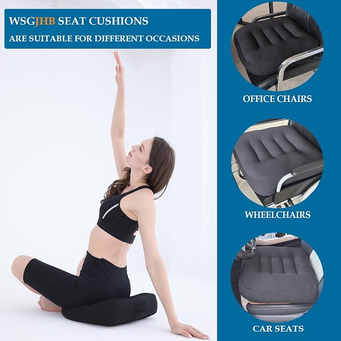 WSGJHB Large Seat Cushion, Extra Thick Booster 20x20x6 inchs, Car Drivers - Image 6