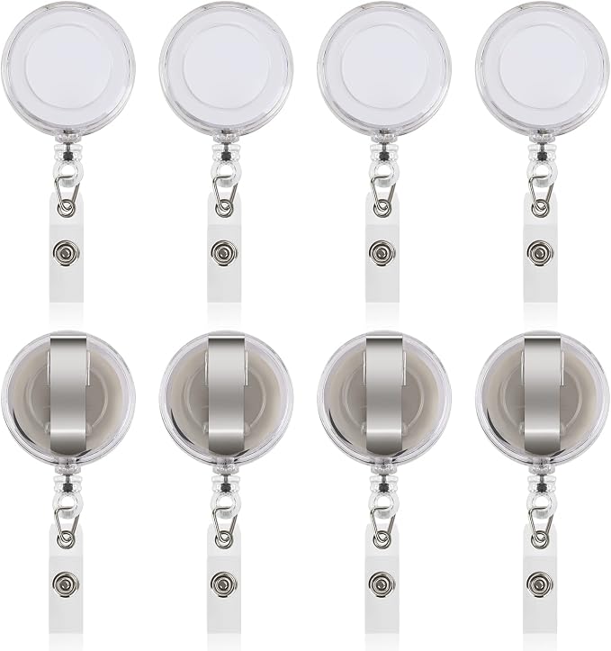 JANYUN 100 Pcs Badge Reels Retractable Badges Holder by JANYUN