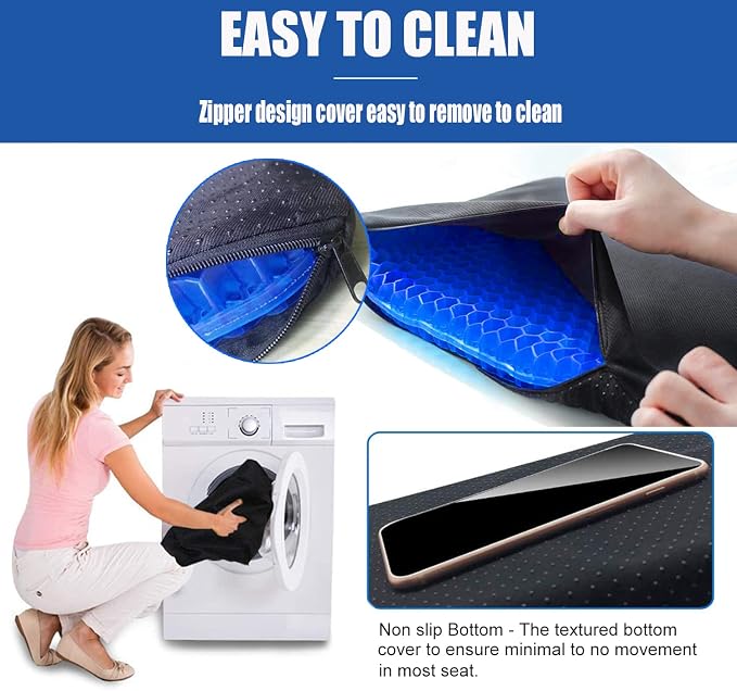 20" Gel Seat Cushion for Long Sitting Pressure Relief - Image 6