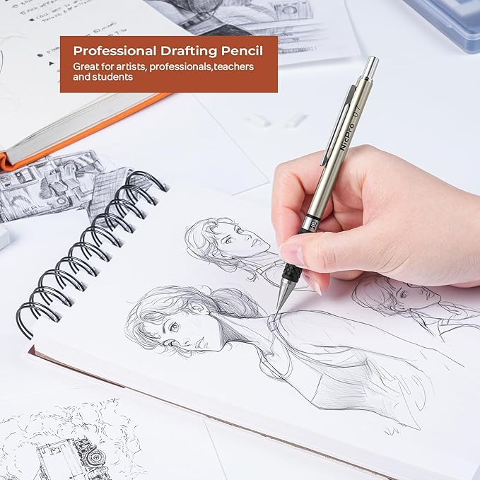 Nicpro Art Mechanical Pencil Set in Case, Lead Pencil - Image 5