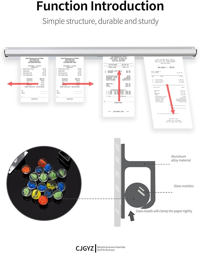 4 Pcs Restaurant Ticket Holder, Magnetic Note and Paper Holder - Image 2