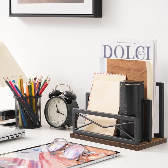 Snughome Desktop Mail Organizer, Desk Mail Organizer - Image 3