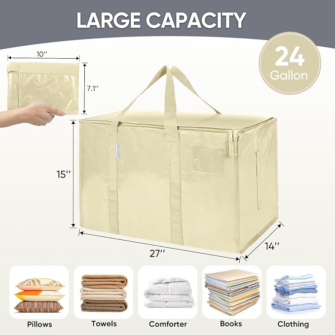TICONN 4 Pack Extra Large Moving Bags Heavy Duty - Image 5