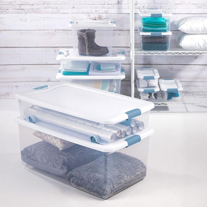 Sterilite 6-Pack Latching Box, Under Bed Storage Bins - Image 5