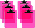 Pack of 6 Plastic Clipboards by DAVISGROUP