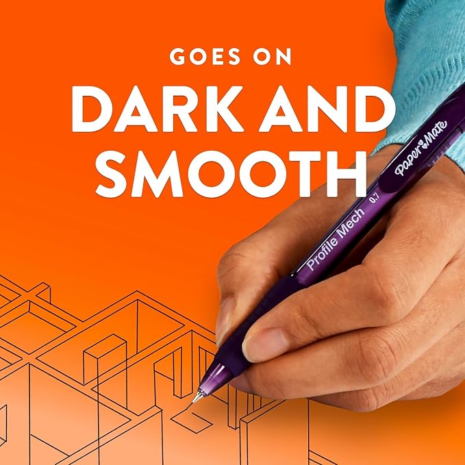 Paper Mate Profile Mech Mechanical Pencils, 0.7mm #2 Pencil Lead, Comfort Grip - Image 7
