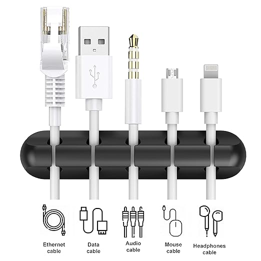 INCHOR Cord Organizer, Cable Clips Cord Holder, Cable Management USB Cable - Image 3
