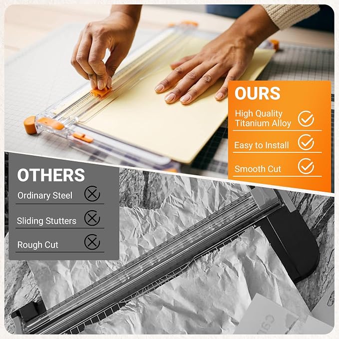 157400-1001 TripleTrack Blade for Fiskars SureCut & Precision Paper Trimmer - Image 6