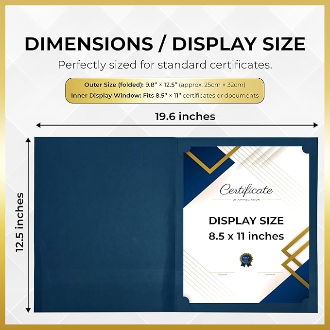 160 Pcs Certificate Holders Bulk, Document Covers - Image 3