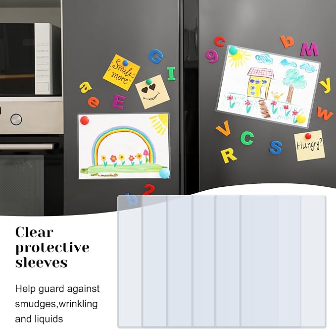 Rainmae 12 Pack 8.5" x 11" Rigid Print Protectors, Paper Sleeves Photo Plastic - Image 5