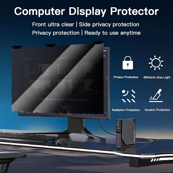 27 Inch Magnetic Hanging Computer Privacy Screen - Image 6