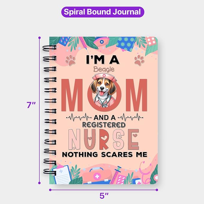 Ninety3POD I'm a Beagle Mom and a Registered Nurse Nothing Scares Me Spiral - Image 5