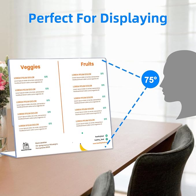 12 Pack L Shape Slanted Back 11x8.5 Plastic Sign Holders - Image 6