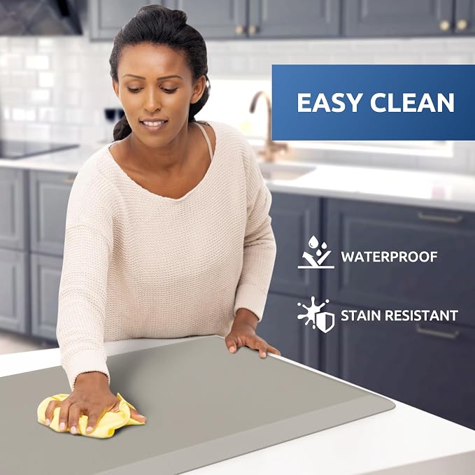 KitchenClouds Kitchen Mat Cushioned Anti Fatigue Kitchen Rug 17.3"x60" Water - Image 3