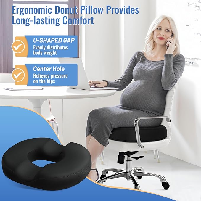 CloudBliss Donut Pillow Stadium Seat Cushion - Image 5