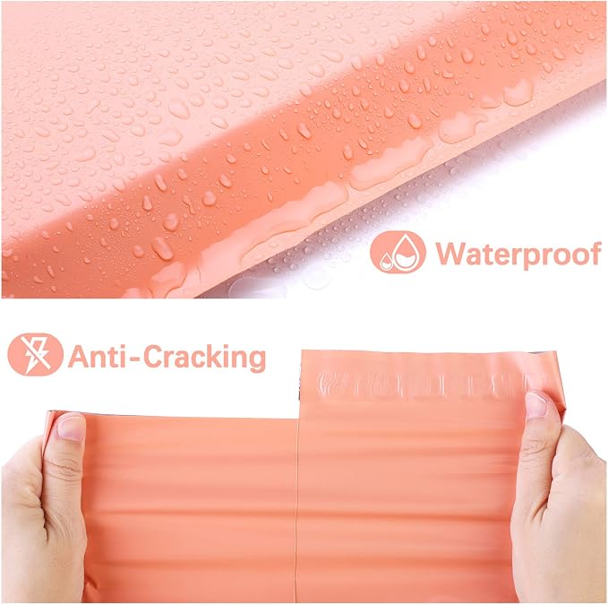 Metronic Large Poly Mailers 19x24 50Pack Thick Shipping Bags, Peach Pink | - Image 2