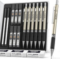 Nicpro 0.9 mm Art Mechanical Pencils Set in Case, 3 Erasers by Nicpro