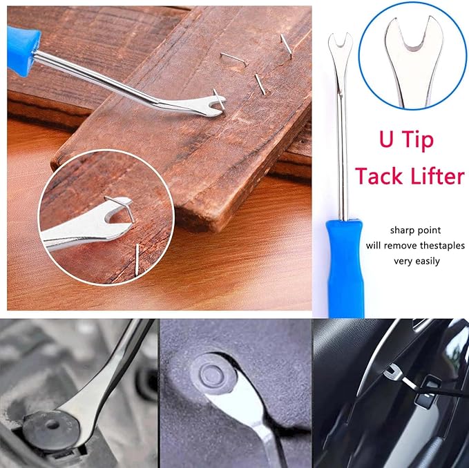 3-Piece Staple Remover Tool Set, Upholstery Tack Puller, Nail Remover - Image 3