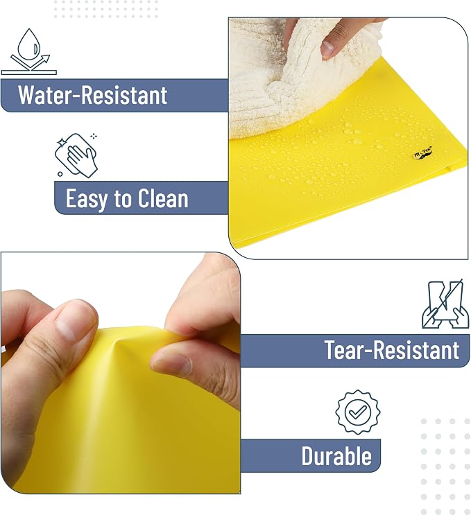Mr. Pen- Plastic Folders with Pockets and Prongs, 24 Pack, Letter Size | Yellow - Image 4