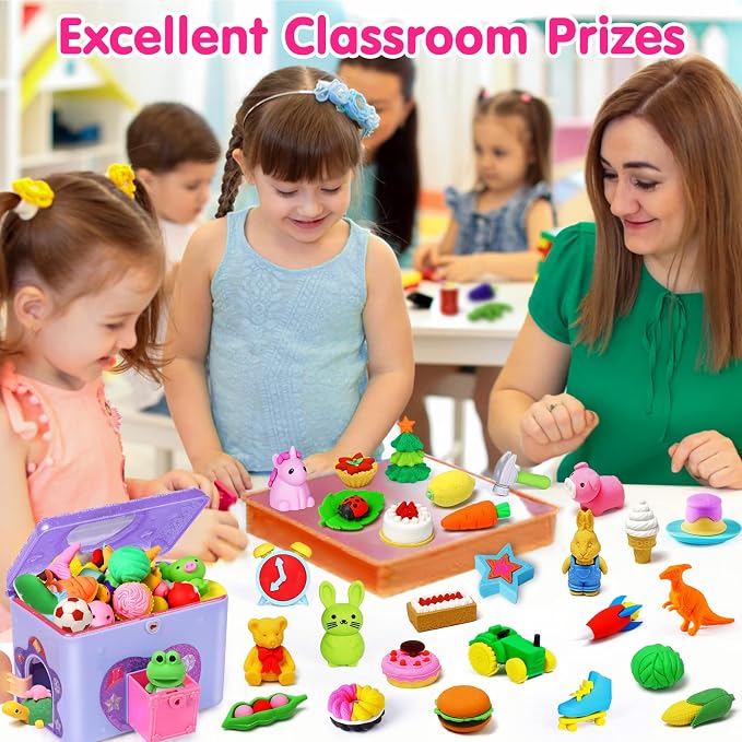 Arscniek 110 Pack Animal Erasers - Image 3