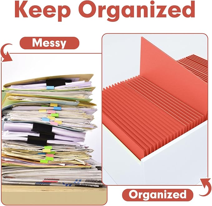 Two Pocket Folders, PANDRI 50 Pack 2 Pocket Folders, Letter Size Paper File - Image 3