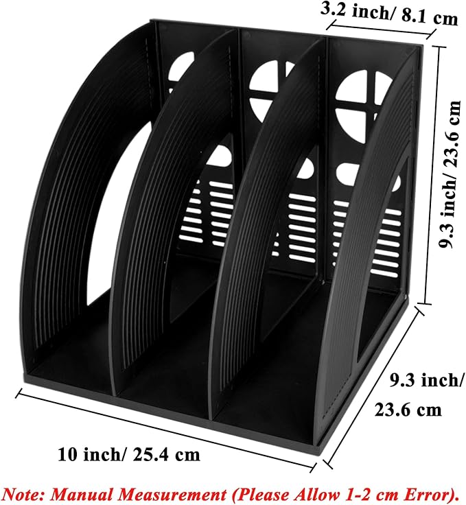 SAYEEC Magazine Holder Sturdy Binder Holder Desk File Sorter Plastic File - Image 2