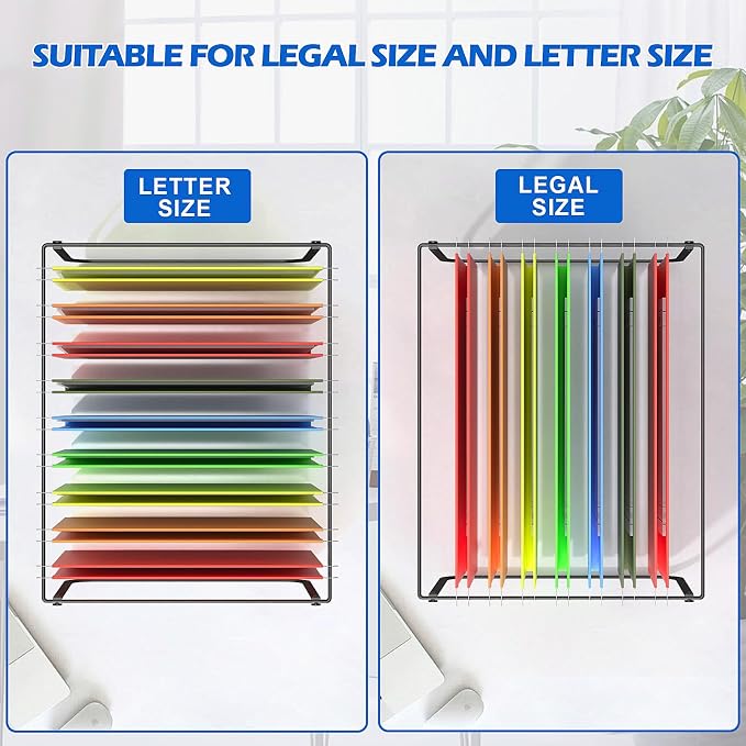 2 Pack Legal and Letter Size Hanging File Folder Frame, Hanging File Folder - Image 3