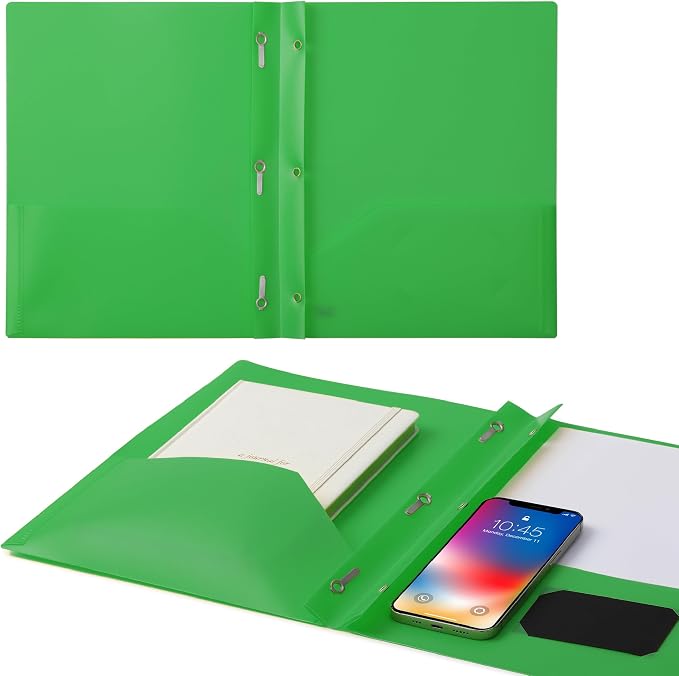 Mr. Pen- Plastic Folders with Pockets and Prongs, 5 Pack, Letter Size | Pocket - Image 7