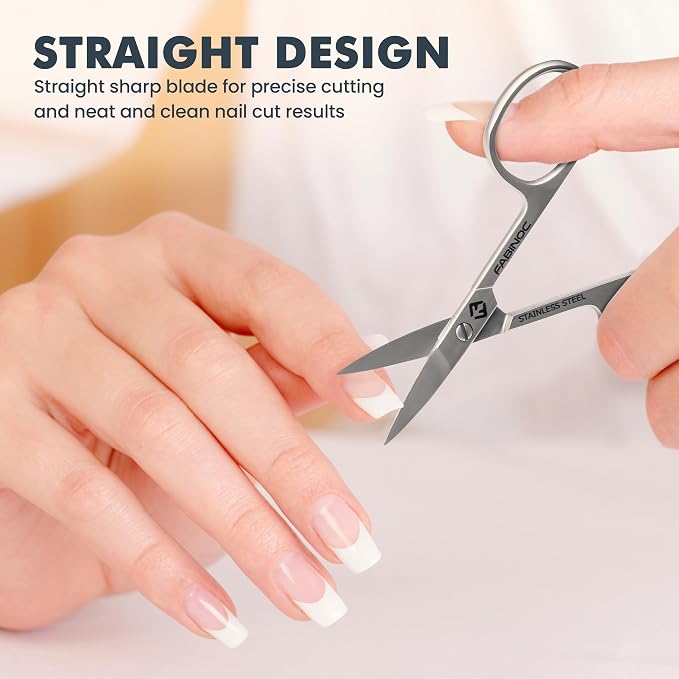 Straight Nail Scissors for Men & Women – German Quality Stainless Steel – Small - Image 7