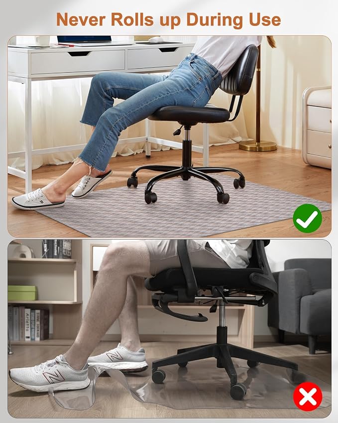 Blvornl Office Chair Mat for Hardwood Floor, Rolling Chair Chair Mat for Hard - Image 7