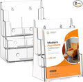 FUCDTEFC 2 Pack Acrylic Brochure Holder 8.5x11 & 4 x9 Inches Universal by FUCDTEFC