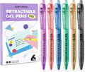 Four Candies 6Pack 0.5mm Black Ink Quick Dry Retractable Gel Pen Set, Cute by FourCandies