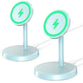 Magnetic Wireless Charger iPhone, 2 Pack 15W Fast Mag-Safe Charger Stand by Xiauodo