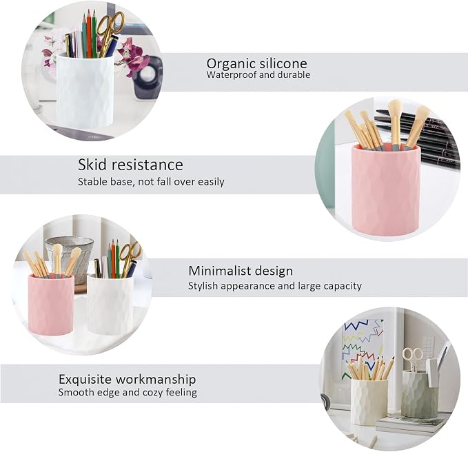 minimaliving Pen Holder, Nordic Style Silicone Waterproof Pencil Holder - Image 6