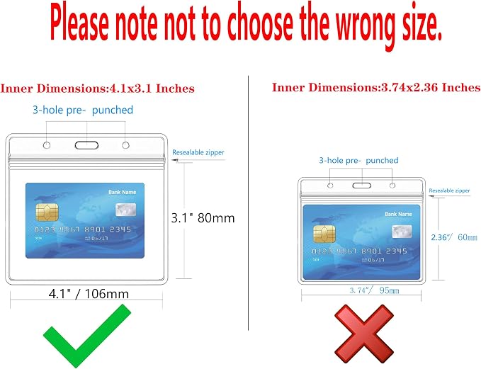 30 Packs Extra Thick Horizontal ID Card Name Tag Badge Holder - Image 2