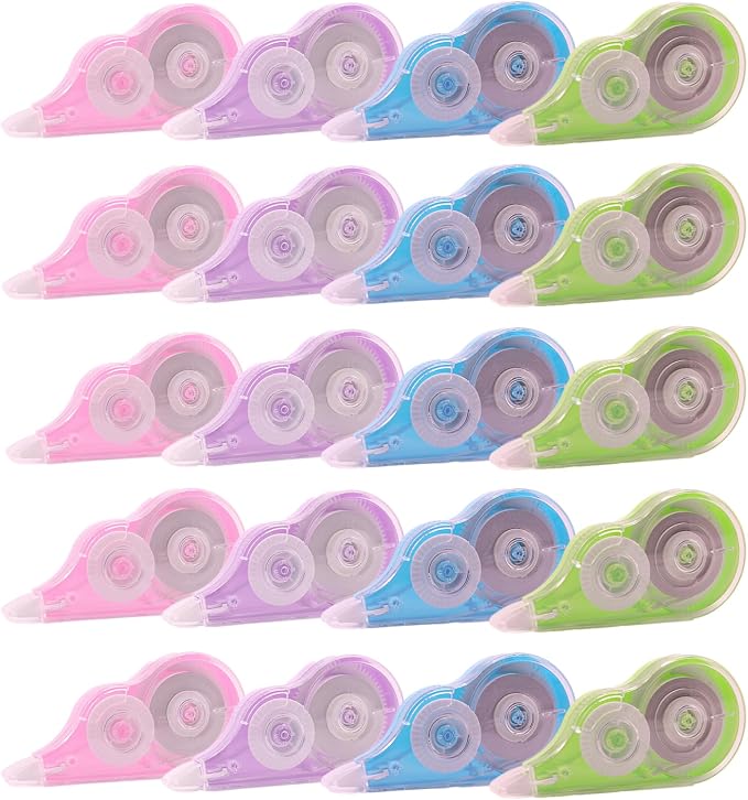 20 Pcs 39.4 Ft Colorful Correction Tape, Teacher Supplies, Office and Home by Unknown