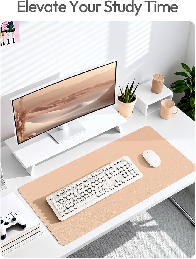 YSAGi Leather Desk Pad Protector, Office Desk Mat, Large Mouse Pad, Non-Slip PU - Image 7
