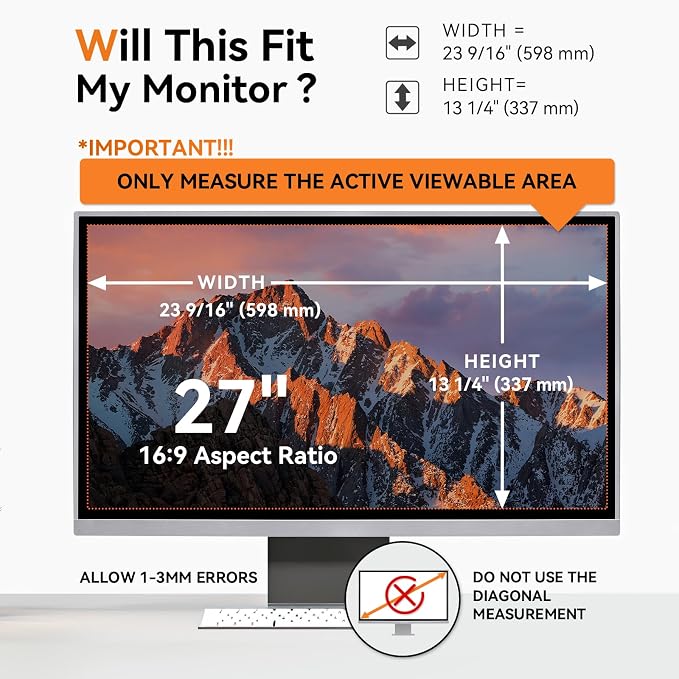 27 Inch Computer Privacy Screen - Image 2