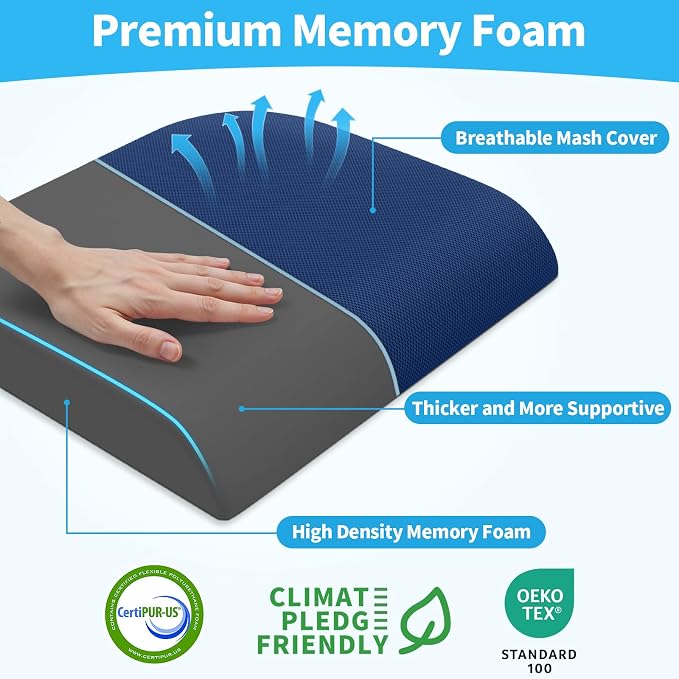 TranquilRelax Large Seat Cushion, Memory Foam Cushion - Image 2