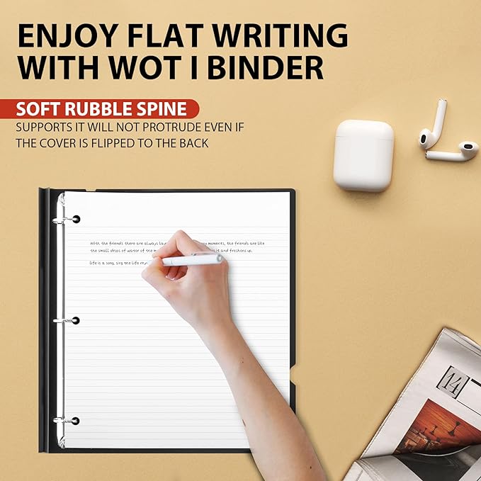 WOT I 12-Pack Telescoping 3 Ring Binder 1 Inch, Expandable Flexible Binder - Image 4