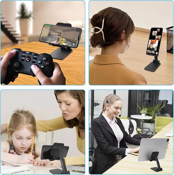 Cell Phone Stand for Desk, Angle & Height Adjustable Phone Holder, | Fully - Image 5