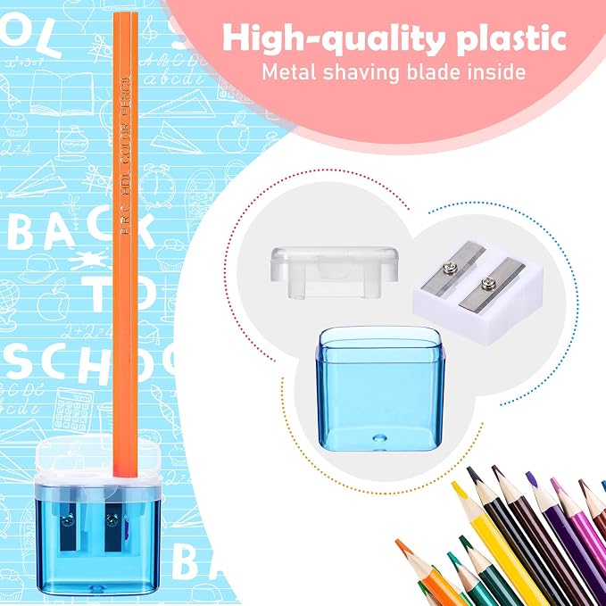 Teling 216 Pcs 180 Pcs Manual Pencil Sharpeners Bulk Handheld Dual Holes Pencil - Image 3
