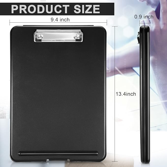 Mimorou 10 Pcs Clipboard with Storage, 9.5 x 13.5 Inch Plastic Heavy Duty - Image 2
