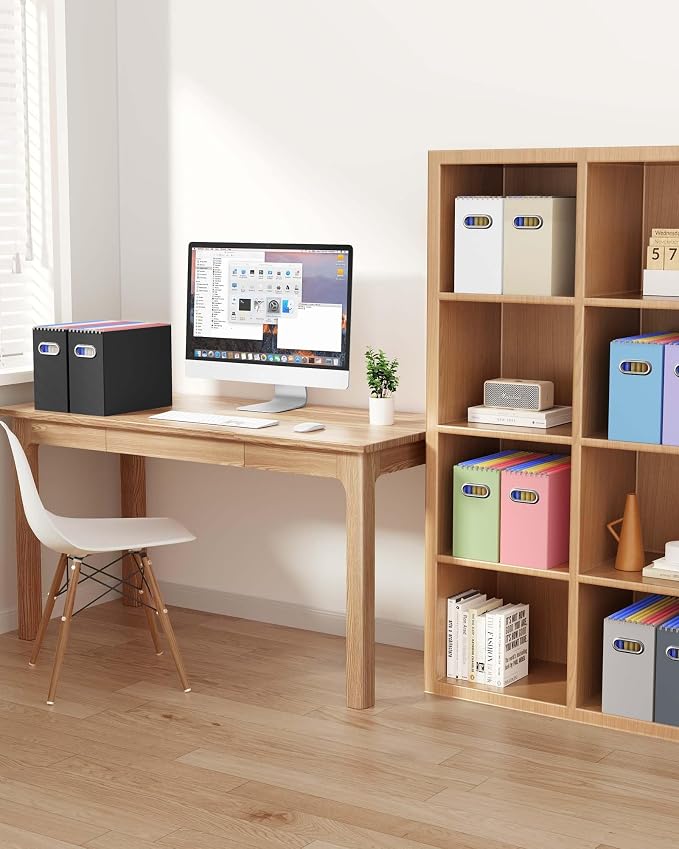 Oterri File Organizer Box, Portable Collapsible Cardboard File Folder Organizer - Image 6