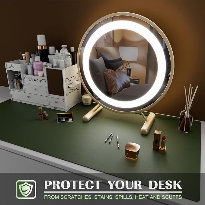 K KNODEL Large Office Leather Desk Mat, Mouse and Keyboard Pad, Computer and - Image 10