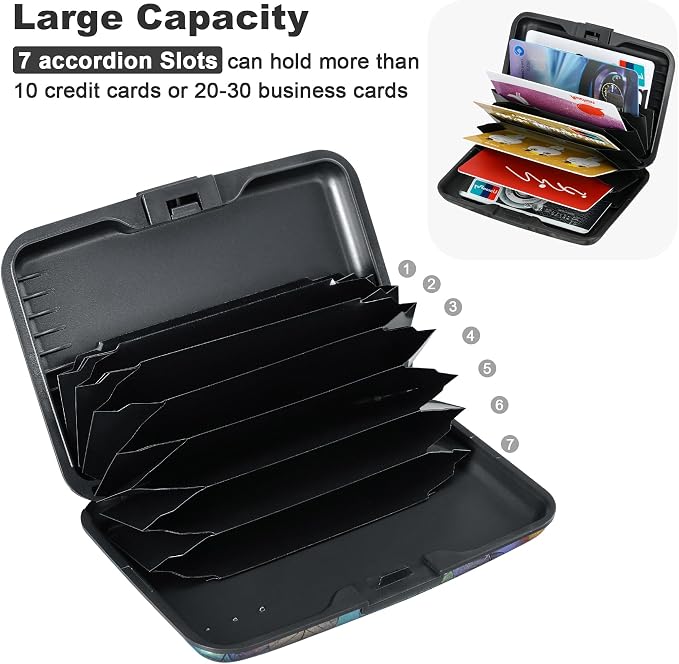 ELFISH Mini RFID Aluminum Wallet Credit Cards Holder Business Card Case Metal - Image 5