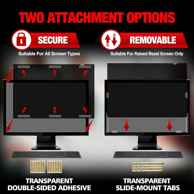 Computer Privacy Screen Filter for 23.8 Inch 16:9 Widescreen Monitor, - Image 7