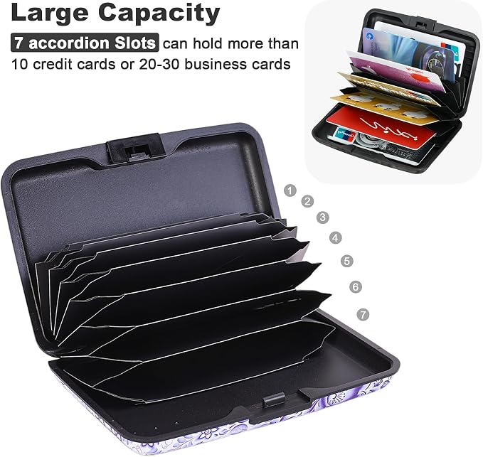 ELFISH Mini RFID Aluminum Wallet Credit Cards Holder Business Card Case Metal - Image 5