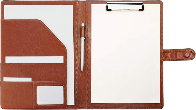 Clipboard Folder Padfolio, Mymazn Writing Portfolio Faux Leather Clipboards by Mymazn